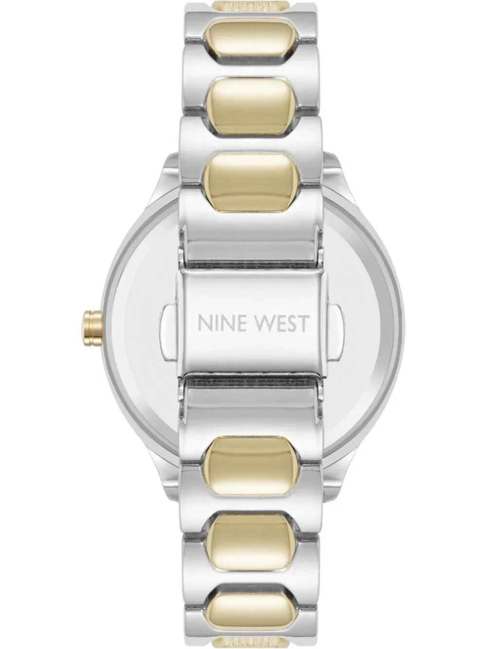 Nine West Women's Silver Gold Analog Quartz Textured Dial Classic Bracelet Watch